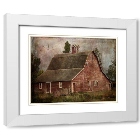 Yesterday II White Modern Wood Framed Art Print with Double Matting by Murdock, Ramona