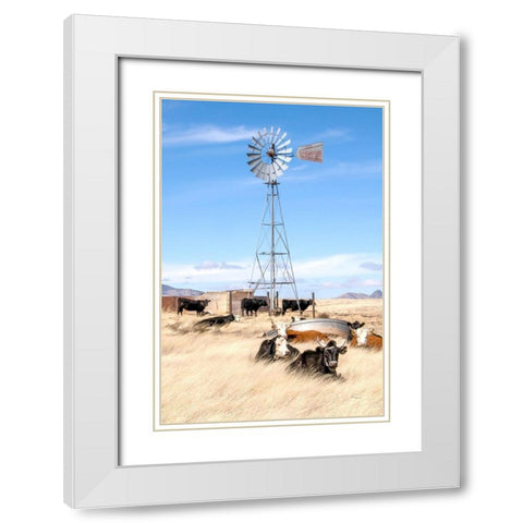 On a Lazy Afternoon White Modern Wood Framed Art Print with Double Matting by Murdock, Ramona