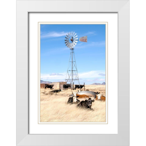 On a Lazy Afternoon White Modern Wood Framed Art Print with Double Matting by Murdock, Ramona