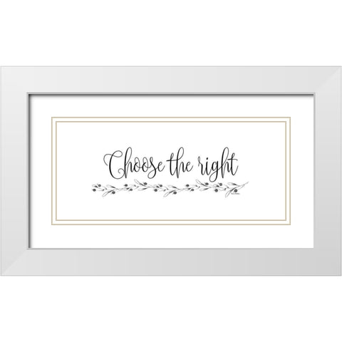 Choose the Right White Modern Wood Framed Art Print with Double Matting by Murdock, Ramona