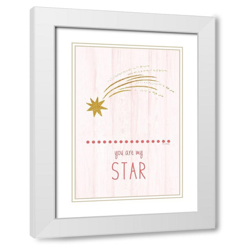 You Are My Star White Modern Wood Framed Art Print with Double Matting by Murdock, Ramona