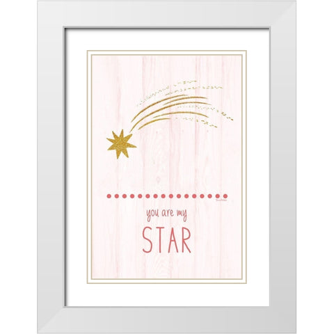 You Are My Star White Modern Wood Framed Art Print with Double Matting by Murdock, Ramona