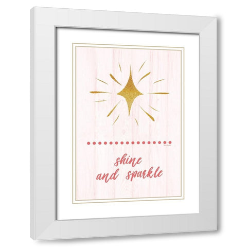 Shine and Sparkle White Modern Wood Framed Art Print with Double Matting by Murdock, Ramona