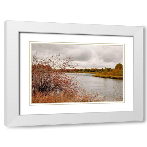 Snake River Autumn II White Modern Wood Framed Art Print with Double Matting by Murdock, Ramona