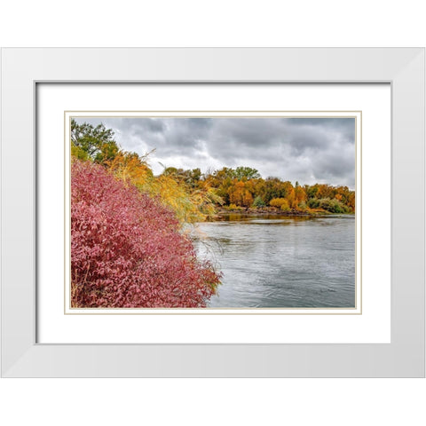 Snake River Autumn IV White Modern Wood Framed Art Print with Double Matting by Murdock, Ramona
