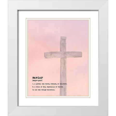 Savior III White Modern Wood Framed Art Print with Double Matting by Murdock, Ramona