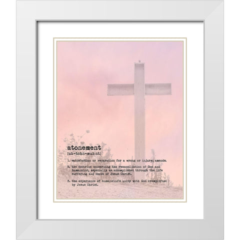 Atonement III White Modern Wood Framed Art Print with Double Matting by Murdock, Ramona