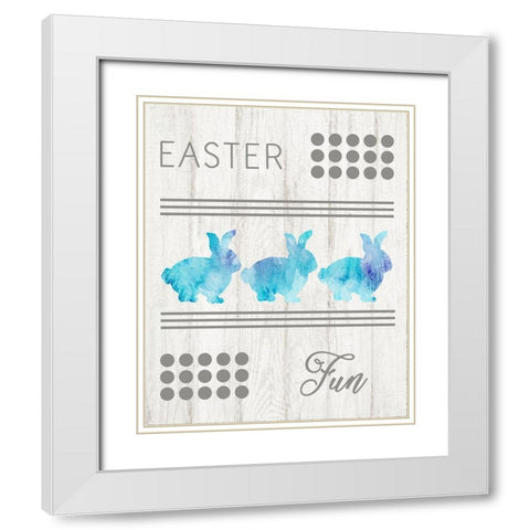 Easter Fun White Modern Wood Framed Art Print with Double Matting by Murdock, Ramona