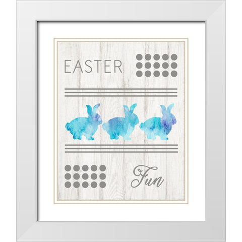 Easter Fun White Modern Wood Framed Art Print with Double Matting by Murdock, Ramona
