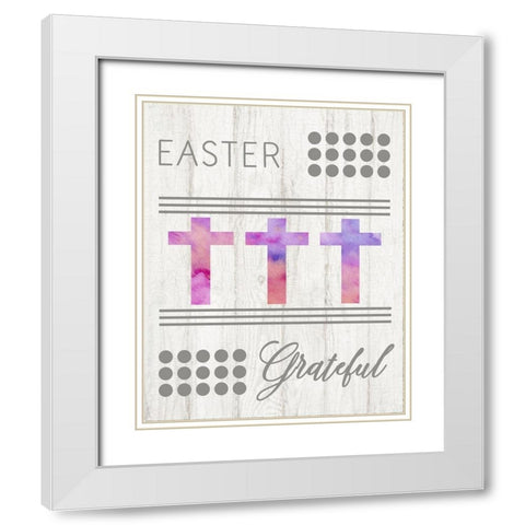 Easter Grateful White Modern Wood Framed Art Print with Double Matting by Murdock, Ramona