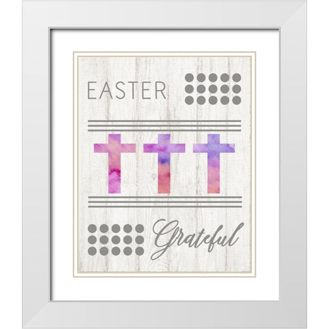 Easter Grateful White Modern Wood Framed Art Print with Double Matting by Murdock, Ramona