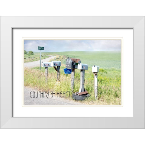 Country at Heart White Modern Wood Framed Art Print with Double Matting by Murdock, Ramona