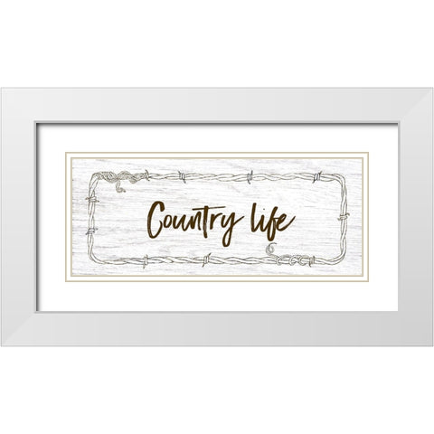 Country Life White Modern Wood Framed Art Print with Double Matting by Murdock, Ramona