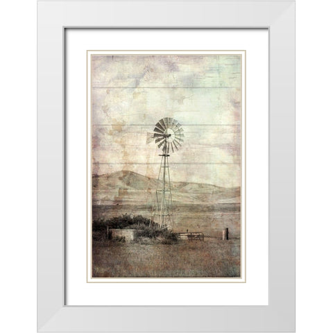 Windmill in Your Mind White Modern Wood Framed Art Print with Double Matting by Murdock, Ramona