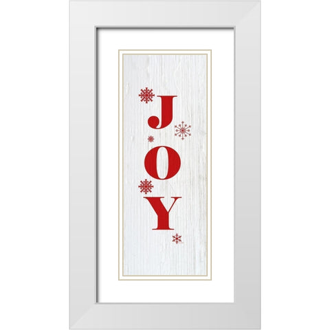 Joy White Modern Wood Framed Art Print with Double Matting by Murdock, Ramona