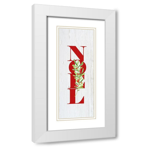 Noel White Modern Wood Framed Art Print with Double Matting by Murdock, Ramona