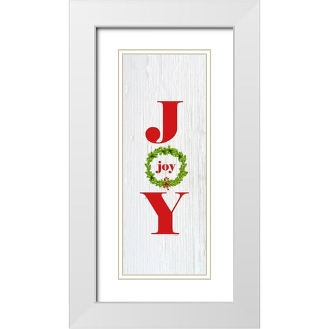 Joy White Modern Wood Framed Art Print with Double Matting by Murdock, Ramona