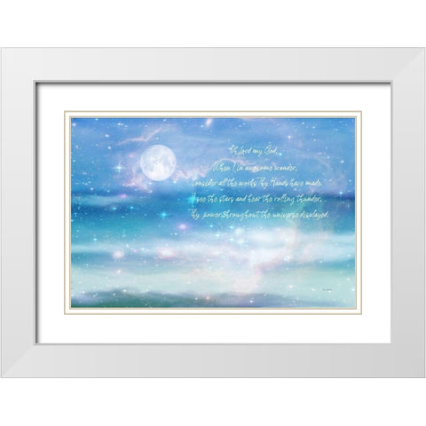 How Great Thou Art White Modern Wood Framed Art Print with Double Matting by Murdock, Ramona
