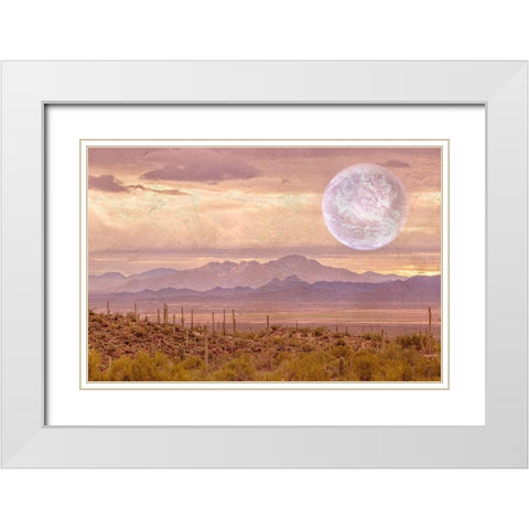Another Place, Another Time White Modern Wood Framed Art Print with Double Matting by Murdock, Ramona