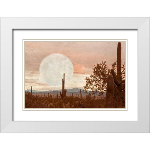 Desert Twilight White Modern Wood Framed Art Print with Double Matting by Murdock, Ramona