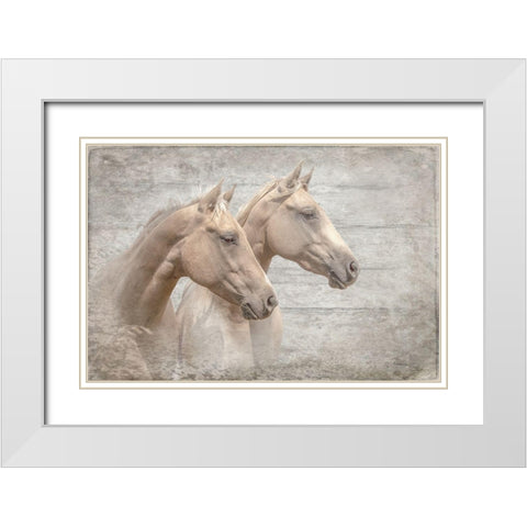 Looking Forward Textured White Modern Wood Framed Art Print with Double Matting by Murdock, Ramona