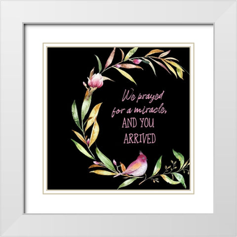 We Prayed for a Miracle White Modern Wood Framed Art Print with Double Matting by Murdock, Ramona