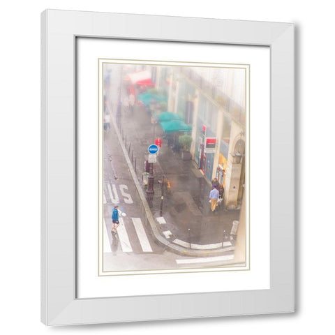 Upstairs Looking Down White Modern Wood Framed Art Print with Double Matting by Murdock, Ramona