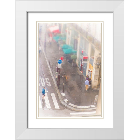 Upstairs Looking Down White Modern Wood Framed Art Print with Double Matting by Murdock, Ramona