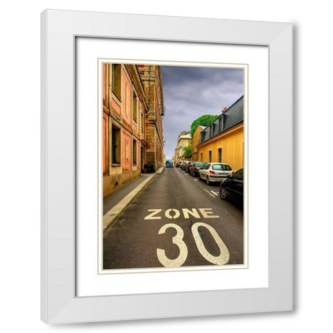 Zone 30 White Modern Wood Framed Art Print with Double Matting by Murdock, Ramona