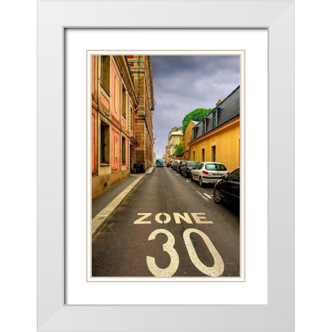 Zone 30 White Modern Wood Framed Art Print with Double Matting by Murdock, Ramona
