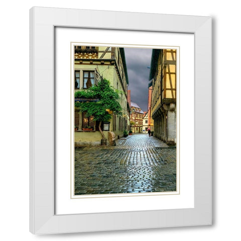 Rothenberg Rain White Modern Wood Framed Art Print with Double Matting by Murdock, Ramona
