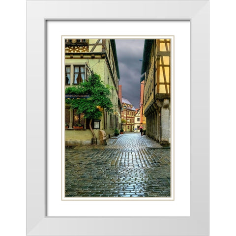 Rothenberg Rain White Modern Wood Framed Art Print with Double Matting by Murdock, Ramona