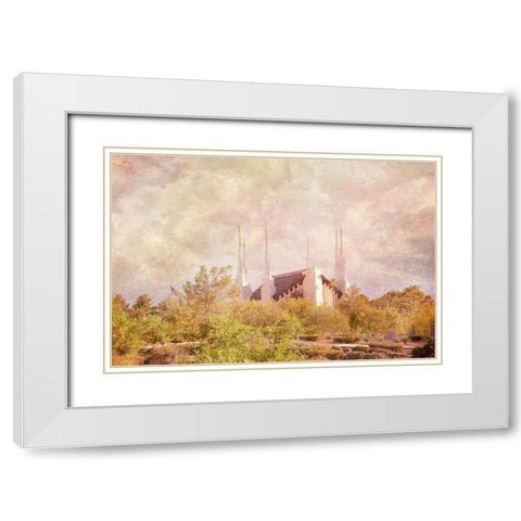 Las Vegas Temple II White Modern Wood Framed Art Print with Double Matting by Murdock, Ramona