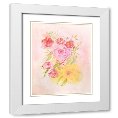 Blooms No. 1 White Modern Wood Framed Art Print with Double Matting by Murdock, Ramona