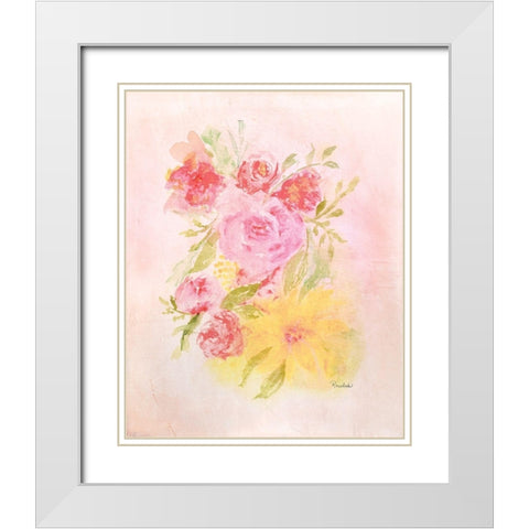 Blooms No. 1 White Modern Wood Framed Art Print with Double Matting by Murdock, Ramona