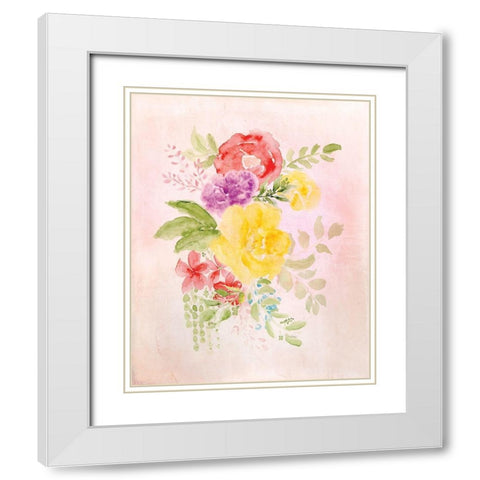 Blooms No. 2 White Modern Wood Framed Art Print with Double Matting by Murdock, Ramona