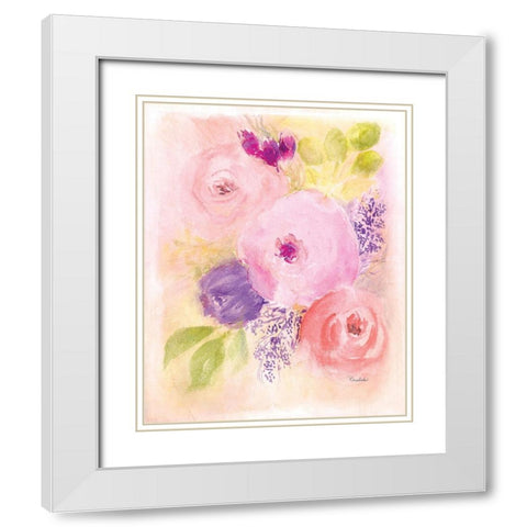 Blooms No. 3 White Modern Wood Framed Art Print with Double Matting by Murdock, Ramona