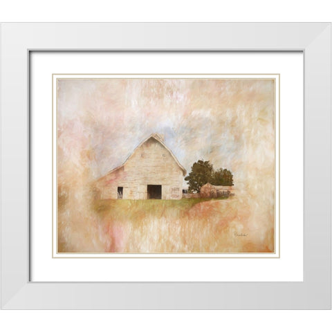 Family Barn White Modern Wood Framed Art Print with Double Matting by Murdock, Ramona