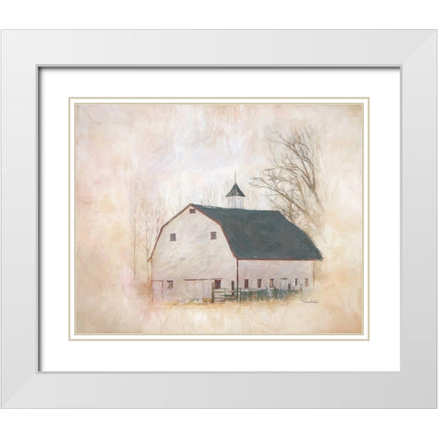 The White Barn White Modern Wood Framed Art Print with Double Matting by Murdock, Ramona