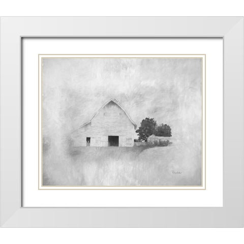 Family Barn II White Modern Wood Framed Art Print with Double Matting by Murdock, Ramona