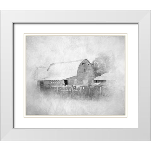 Sullys Barn II White Modern Wood Framed Art Print with Double Matting by Murdock, Ramona