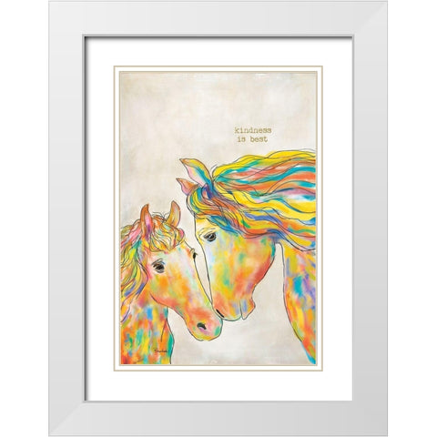 Kindness is Best White Modern Wood Framed Art Print with Double Matting by Murdock, Ramona