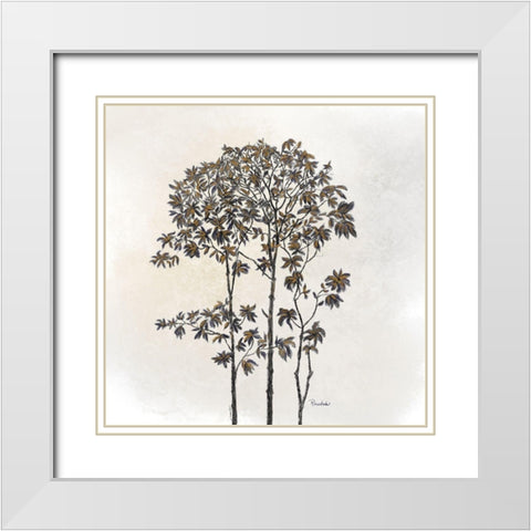 Leafy Treetop  White Modern Wood Framed Art Print with Double Matting by Murdock, Ramona