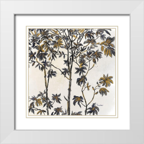 Leafy Treetop II White Modern Wood Framed Art Print with Double Matting by Murdock, Ramona