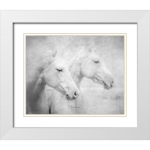Side by Side White Modern Wood Framed Art Print with Double Matting by Murdock, Ramona
