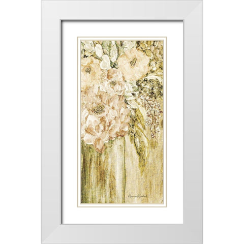 Golden Glitter Vase No. 2 White Modern Wood Framed Art Print with Double Matting by Murdock, Ramona