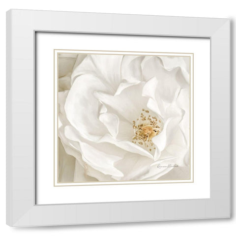 Neutral Rose No. 3 White Modern Wood Framed Art Print with Double Matting by Murdock, Ramona