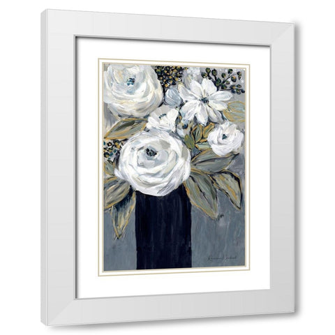 Moonlight Bouquet II White Modern Wood Framed Art Print with Double Matting by Murdock, Ramona