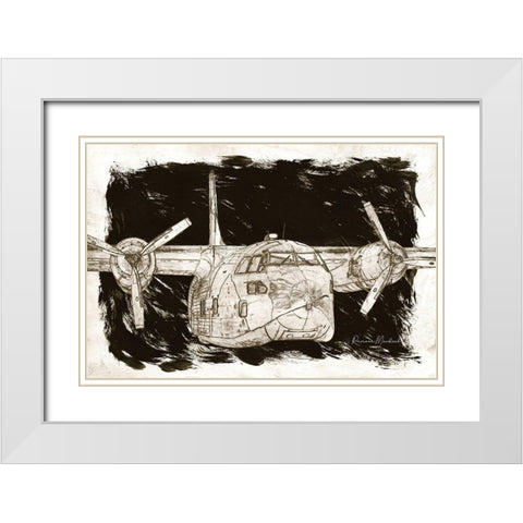 Flying Cargo White Modern Wood Framed Art Print with Double Matting by Murdock, Ramona