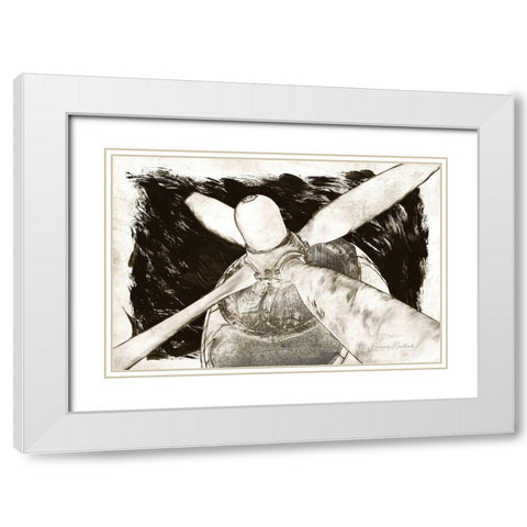 Prop I White Modern Wood Framed Art Print with Double Matting by Murdock, Ramona